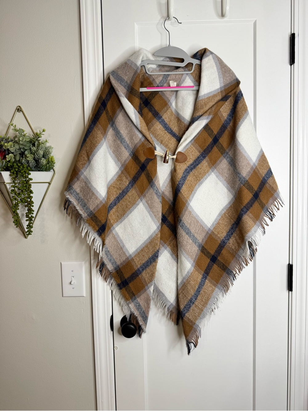 Francesca’s Plaid Poncho